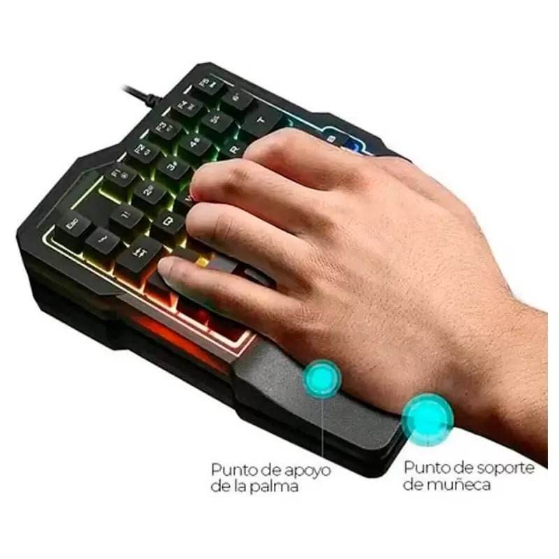 Teclado gamer una mano JX-K7 - SuperElectro