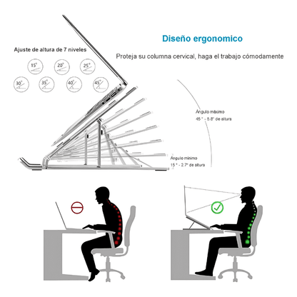 Soporte de Laptop Altura Ajustable - SuperElectro