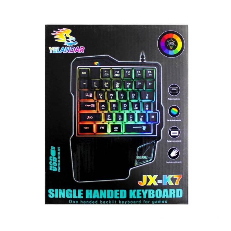 Teclado gamer una mano JX-K7 - SuperElectro