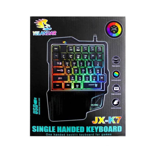 Teclado gamer una mano JX-K7 - SuperElectro