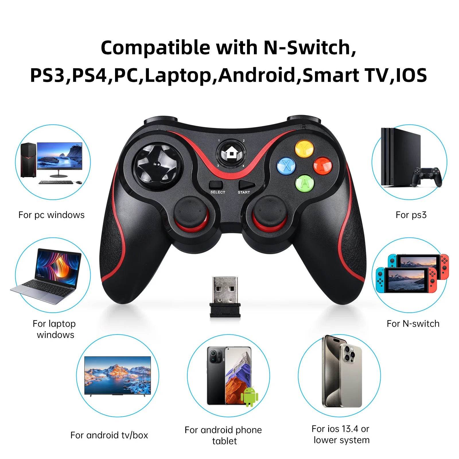 Wireless Game Controller 4.0 BT Joystick For Android and PC - SuperElectro