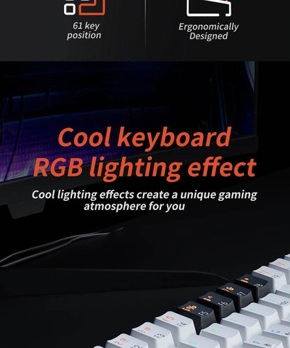 Teclado Mecánico para Juegos Interruptor Rojo RGB Retroiluminado - SuperElectro