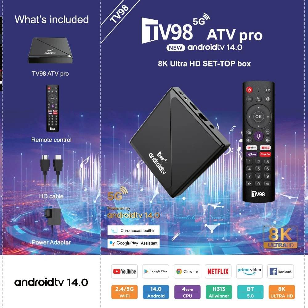 TV Box Salange Android TV98 ATV PRO - SuperElectro