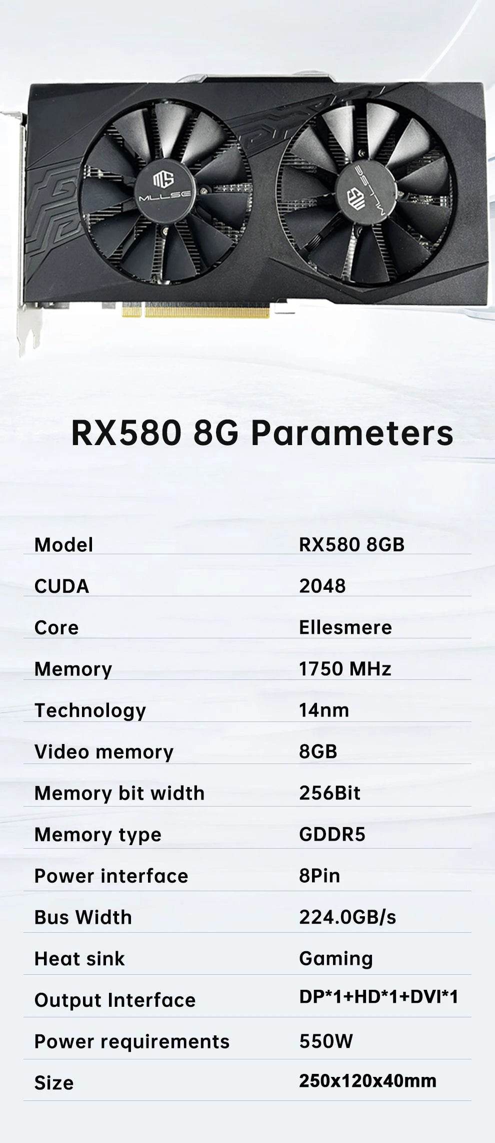 AMD Radeon RX 580 8GB GDRR5 256-bit - SuperElectro