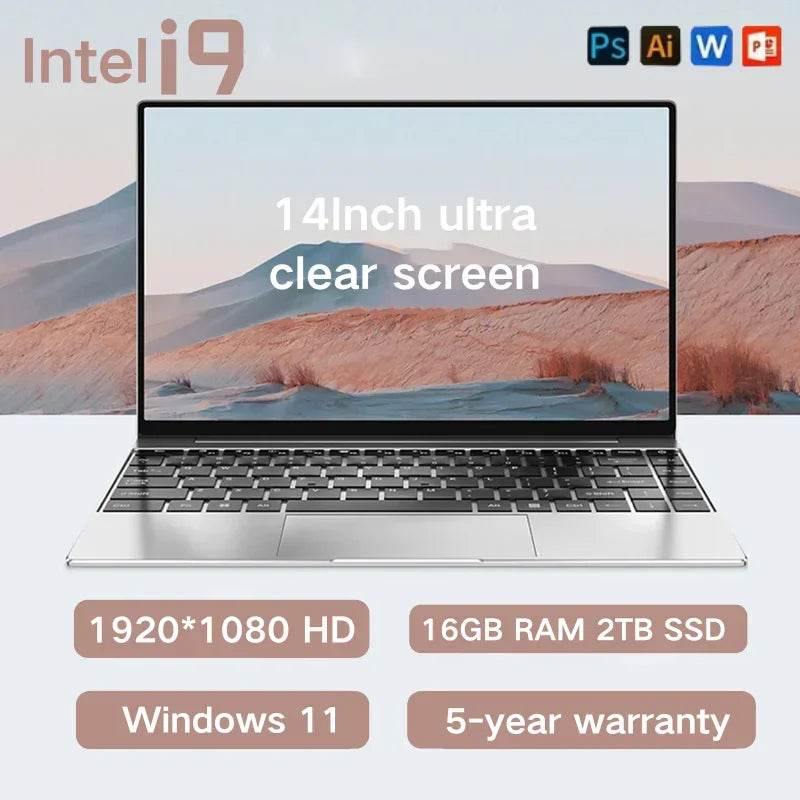 Laptop Pro Intel Core i9 8950HK Gaming Computer Windows 11, Ultra Slim 14.1 Pulgadas, - SuperElectro