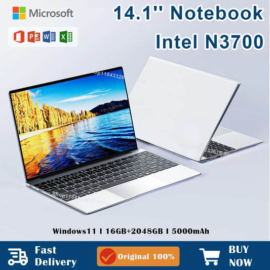 Laptop Intel Pentium N3700 Windows 11, 14.1 pulgadas, 16GB RAM Notebook - SuperElectro