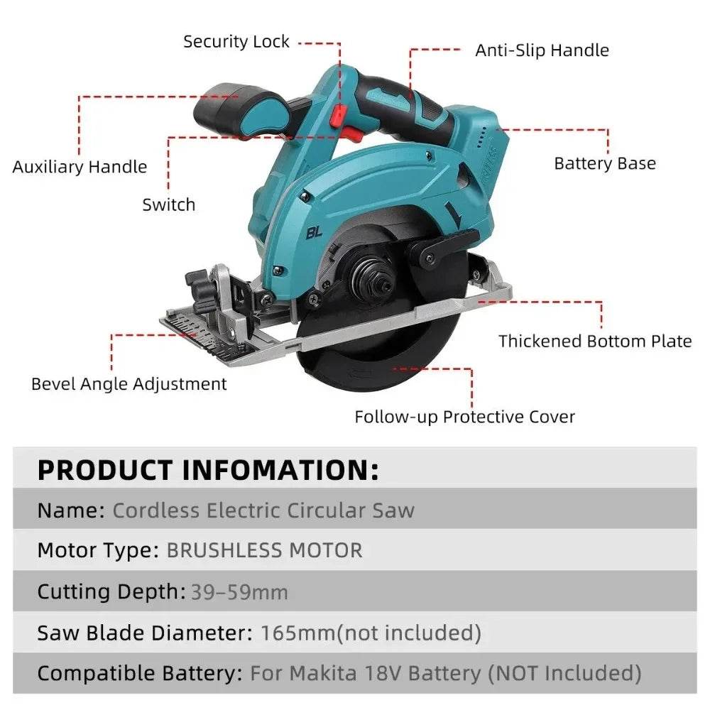 Sierra eléctrica inalámbrica para madera 18V Makita - SuperElectro